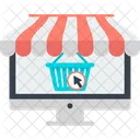 Online Shopping Shop Open Icon
