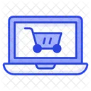 Online Shopping Laptop Shop Icon