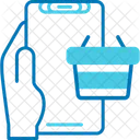 온라인 쇼핑 핸드헬드폰 전자상거래 아이콘