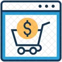 Shopping Dollar Trolley Icon