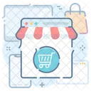 온라인 쇼핑 온라인 구매 전자상거래 아이콘