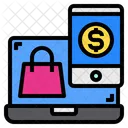 Laptop Shopping Bag Smartphone Icon