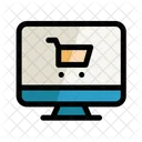 Laptop Shop Basket Icon