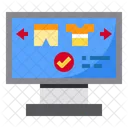 Monitor Shopping Website Icon