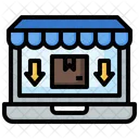 Laptop Online Store Ecommerce Icon