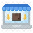Laptop Online Store Ecommerce Icon