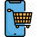 Online Shopping Mobile Cart Mobile Icon