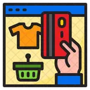 Online Shopping Credit Card Basket Icon