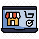 Online Shopping Store Commerce Icon