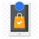 Online Shopping Click Shopping Bag Icon