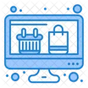 Online Shopping Online Basket Shopping Bag Icon