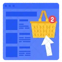 Online Shopping Shopping Website Add To Basket Icon