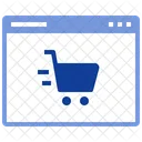 Online Shopping Ecommerce Trolley Icon