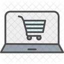 Online Shopping Cart Laptop Icon