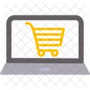 Online Shopping Cart Laptop Icon