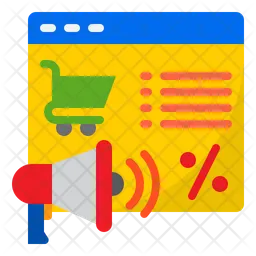 Online Shopping Advertising  Icon