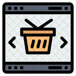 Online Shopping Basket  Icon