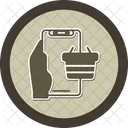 Online Shopping Hand Holding Phone E Commerce Icon