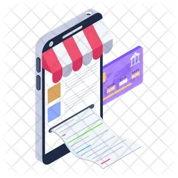 Online Shopping Invoice  Icon