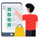 Online Shopping List  Icon
