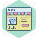 Online Shopping Store Cart Ecommerce Icon