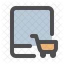 Online shopping tablet  Icon