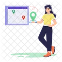 Online-Standort  Symbol