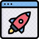 Online Startup Startup Rocket Icon