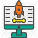 Launch Rocket Spaceship Icon
