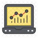Online Statistics Online Infographic Online Data Analysis Icon