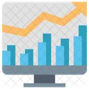 Online Statistics Online Infographic Online Bar Chart Icon