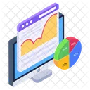 Business Chart Online Statistics Online Analytics Icon