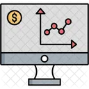 Online Statistics Data Analytics Online Infographic Icon