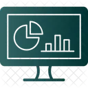 Online Statistics Laptop Marketing Icon