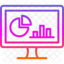 Online Statistics Laptop Marketing Icon