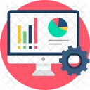 Online Statistics Analysis Analytics Icon