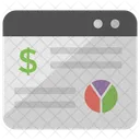 Online Statistics Web Analytics Graphical Analysis Icon