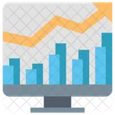 Online Statistiken Online Infografik Online Balkendiagramm Symbol