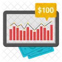 Online stock market  Icon