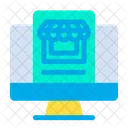 Monitor Online Shop Icon