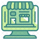 Online Store Shopping Monitor Icon