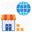 Globalization Metaverse Business Virtual World Online Store E Commerce Order Icon