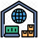 Online Store E Commerce Business Elements Globalization Process Warehouse Sort Icon