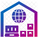 Online Store E Commerce Business Elements Globalization Process Warehouse Sort Icon