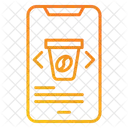 Online Store Smartphone Coffee Shop Icon