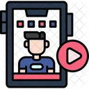 Online Streaming Call Meeting Icon
