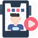 Online Streaming Call Meeting Icon