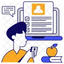 Online Student Portal Online List Checklist Icon