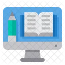 Computer Elearning Book Icon