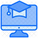 Online Study E Learning Computer Icon